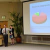 students presenting slide